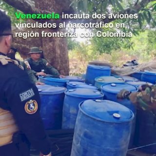Venezuela incauta dos aviones vinculados al narcotráfico en región fronteriza con Colombia