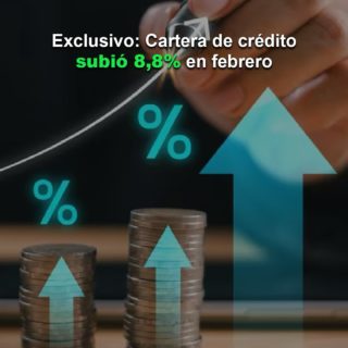 Cartera de crédito subió 8,8% en febrero, pero acumula caída de 5,27% en dólares durante 2025