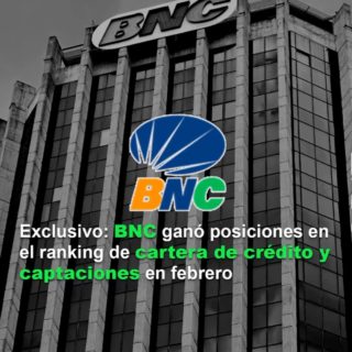BNC ganó posiciones en el ranking de cartera de crédito y captaciones en febrero