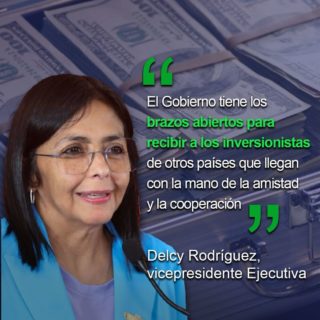 Delcy Rodríguez espera concretar alianzas en minería: “Brazos abiertos para recibir a inversionistas de otros países”