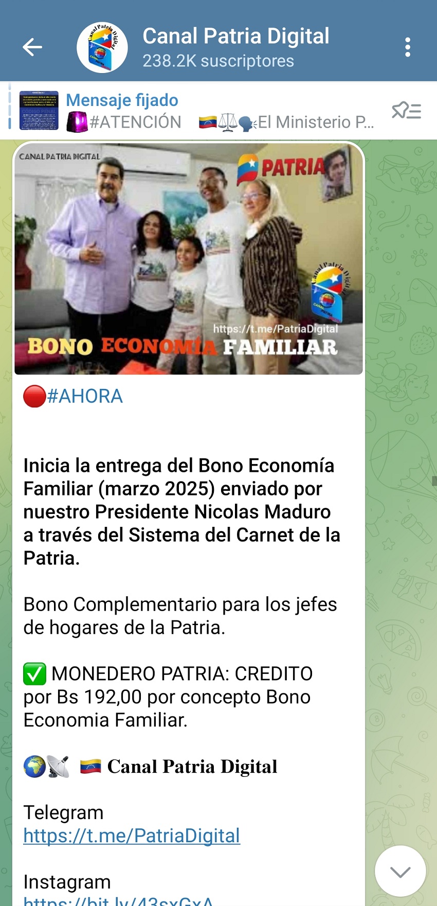 Aumentó en bolívares y en divisas: Pagan bono «Economía Familiar» de marzo a los jefes de hogares de la patria