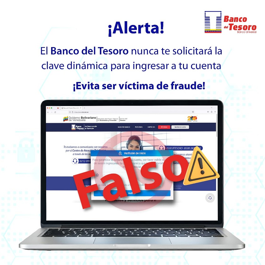 Banco del Tesoro protege a sus clientes contra los ciberdelitos