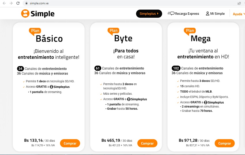 #Atentos: Estas son las tarifas de abril de los planes de Simpletv (+detalles)
