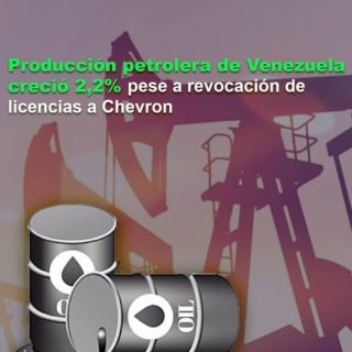 OPEP: Producción de petróleo de Venezuela subió un 2,2% en marzo