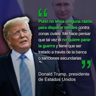 Trump amenaza con sanciones a Rusia por matanza de civiles en Ucrania