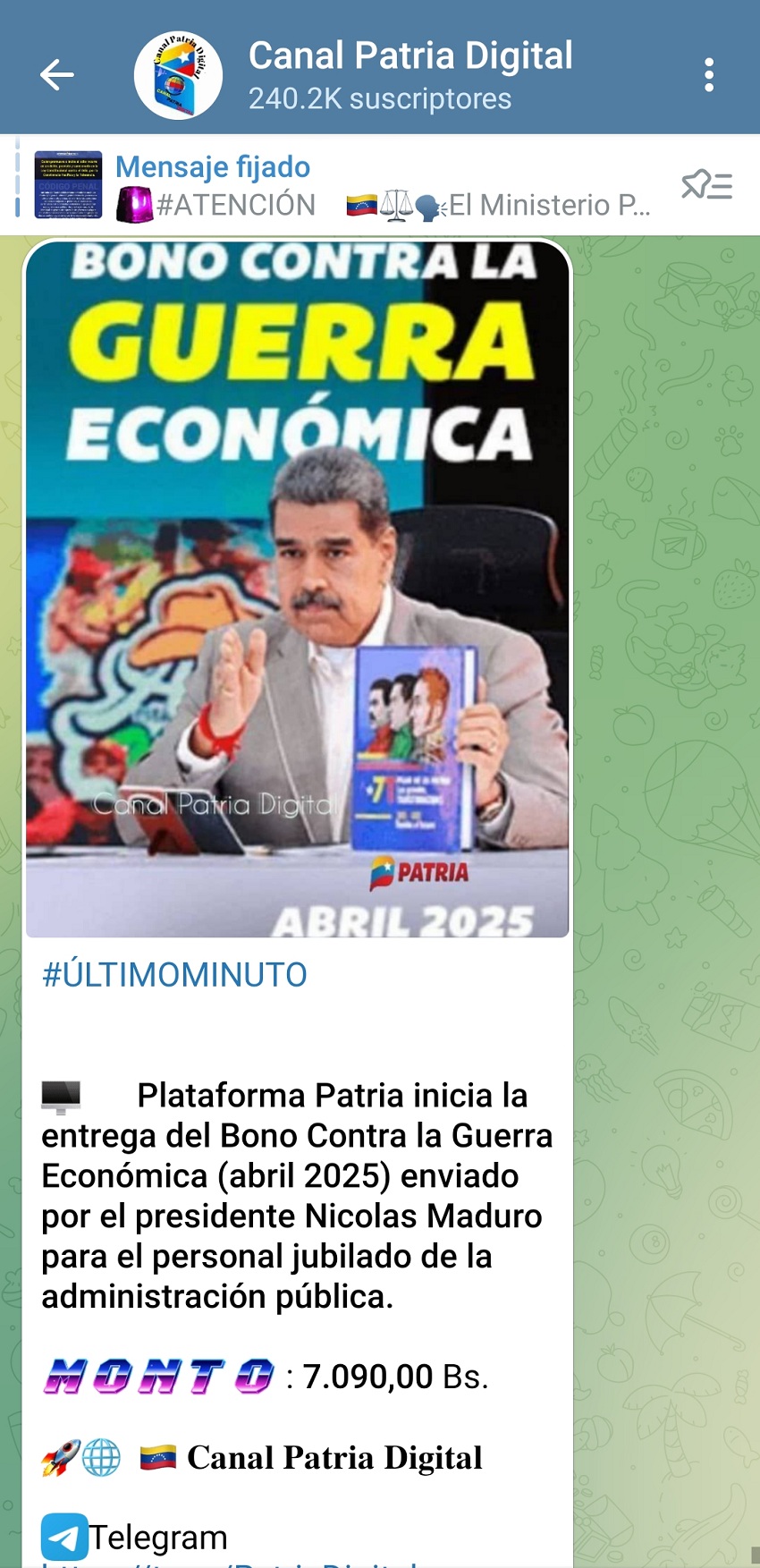 Incrementó 18%: Pagan bono «Contra la Guerra Económica» de abril a jubilados por más de Bs. 7.000