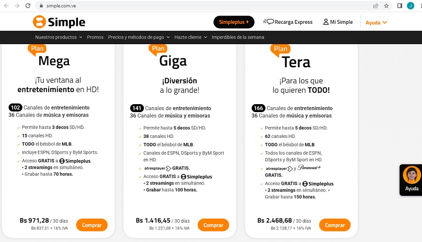 #Atentos: Estas son las tarifas de abril de los planes de Simpletv (+detalles)