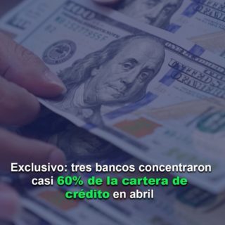 #Ranking: Estos tres bancos concentraron casi 60% de la cartera de crédito en abril