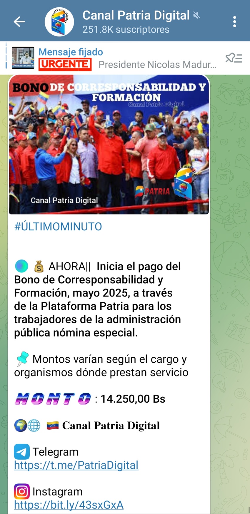 Incrementó 65% en bolívares: Pagan bono de «Corresponsabilidad y Formación» a trabajadores de nómina especial