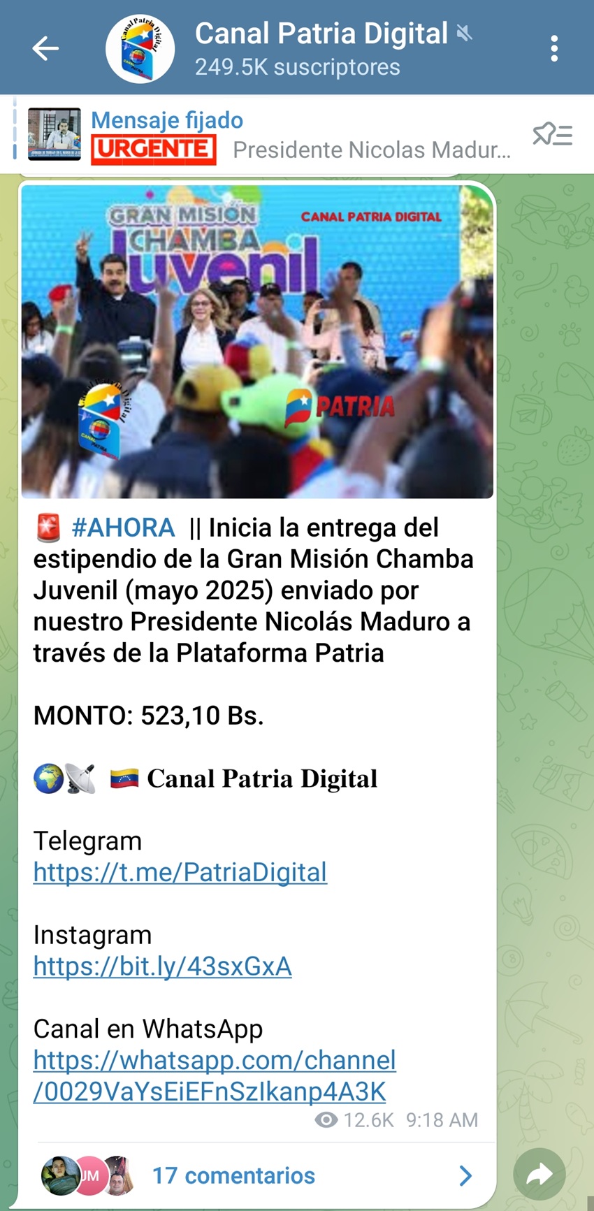 Aumentó en bolívares y en divisas: Pagan el estipendio «Somos Venezuela» y «Chamba Juvenil» de mayo (+monto)