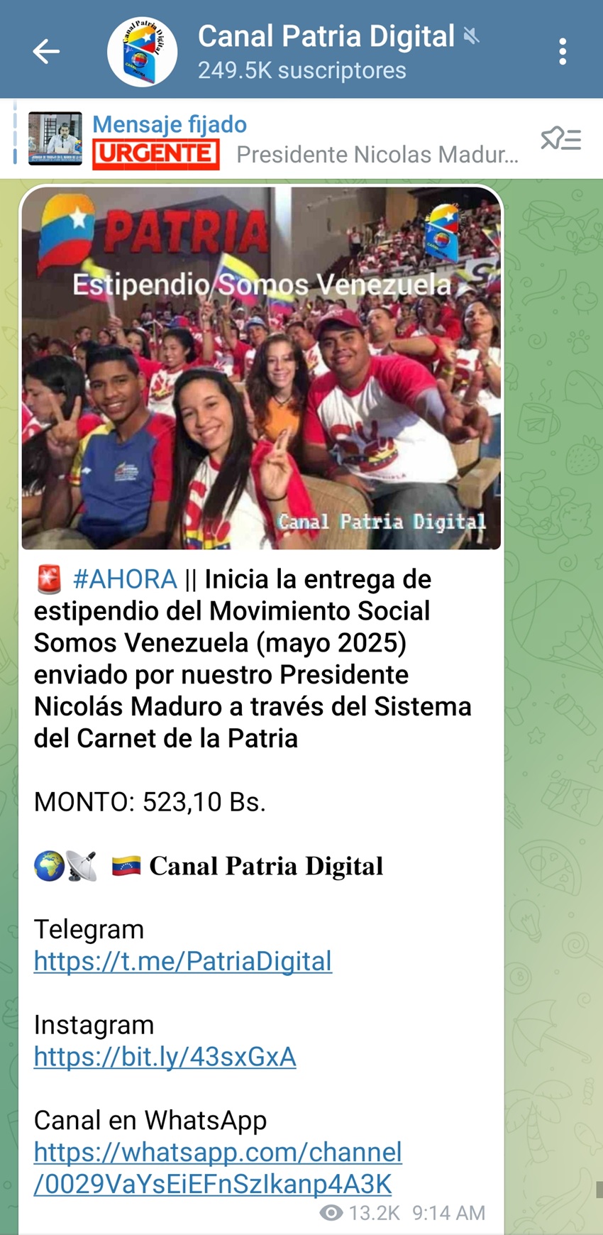 Aumentó en bolívares y en divisas: Pagan el estipendio «Somos Venezuela» y «Chamba Juvenil» de mayo (+monto)