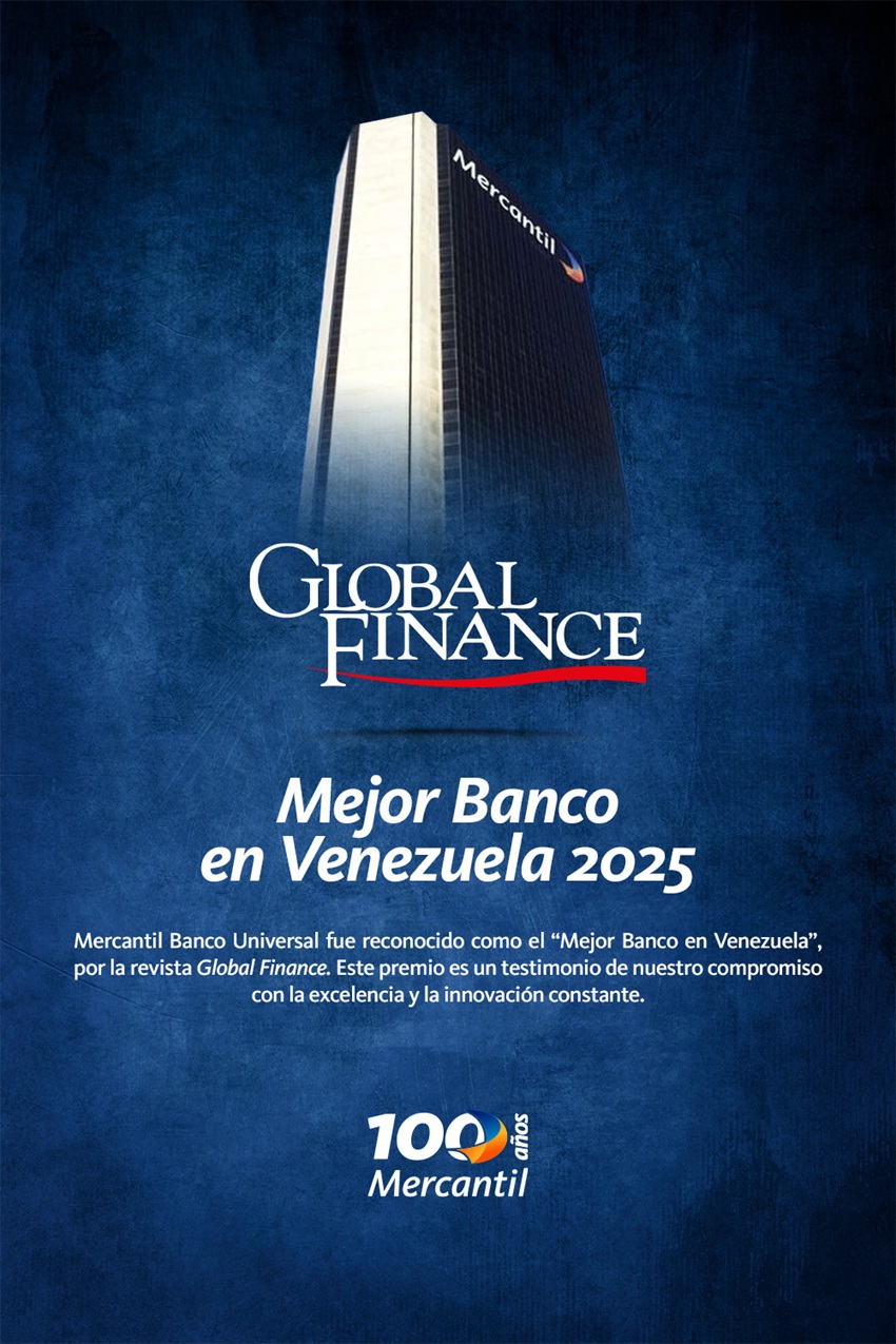 Global Finance premia a Mercantil como mejor banco en Venezuela por quinto año consecutivo