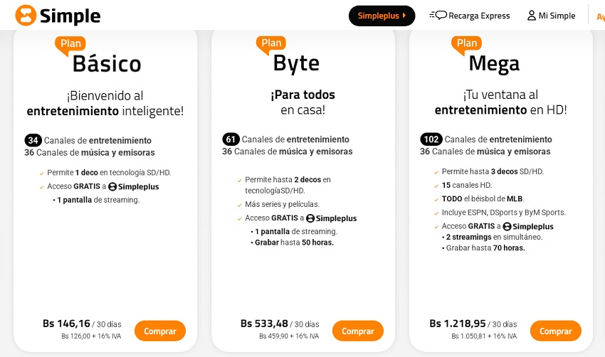 #Dato: Así quedaron las tarifas de mayo de los planes de Simpletv