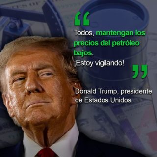 «¡Estoy vigilando!»: Trump pide mantener bajos los precios del petróleo
