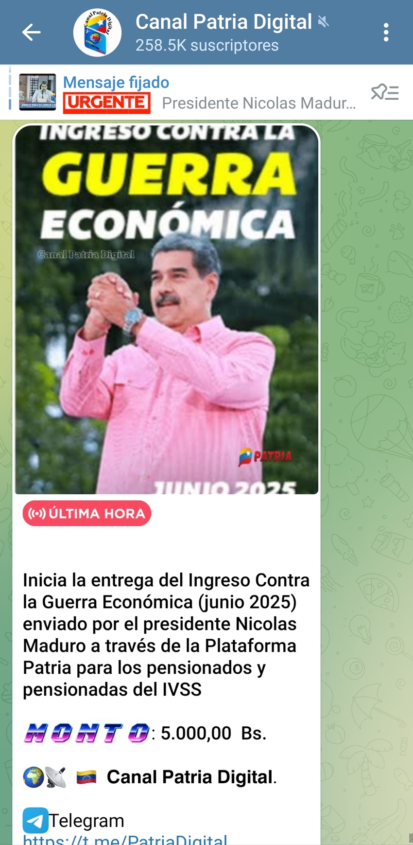 Pagan bono «Contra la Guerra Económica» de junio a pensionados: Incrementó 6% en bolívares (+monto)