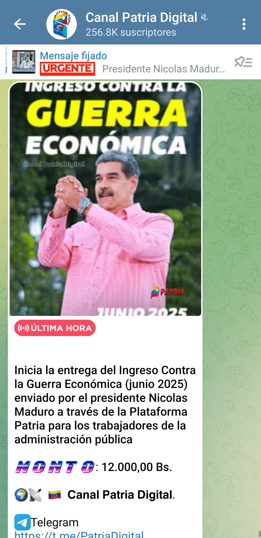Incrementó 6%: Pagan bono «Contra la Guerra Económica» de junio por Bs. 12.000