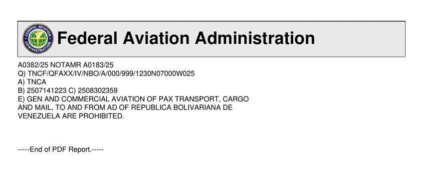 #Dato: Autoridades de Aruba prolongan hasta el #30Ago prohibición de vuelos con Venezuela