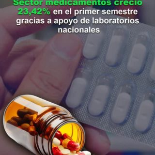 Sector medicamentos creció 23,42% en el primer semestre con aporte de 87,12% de laboratorios nacionales