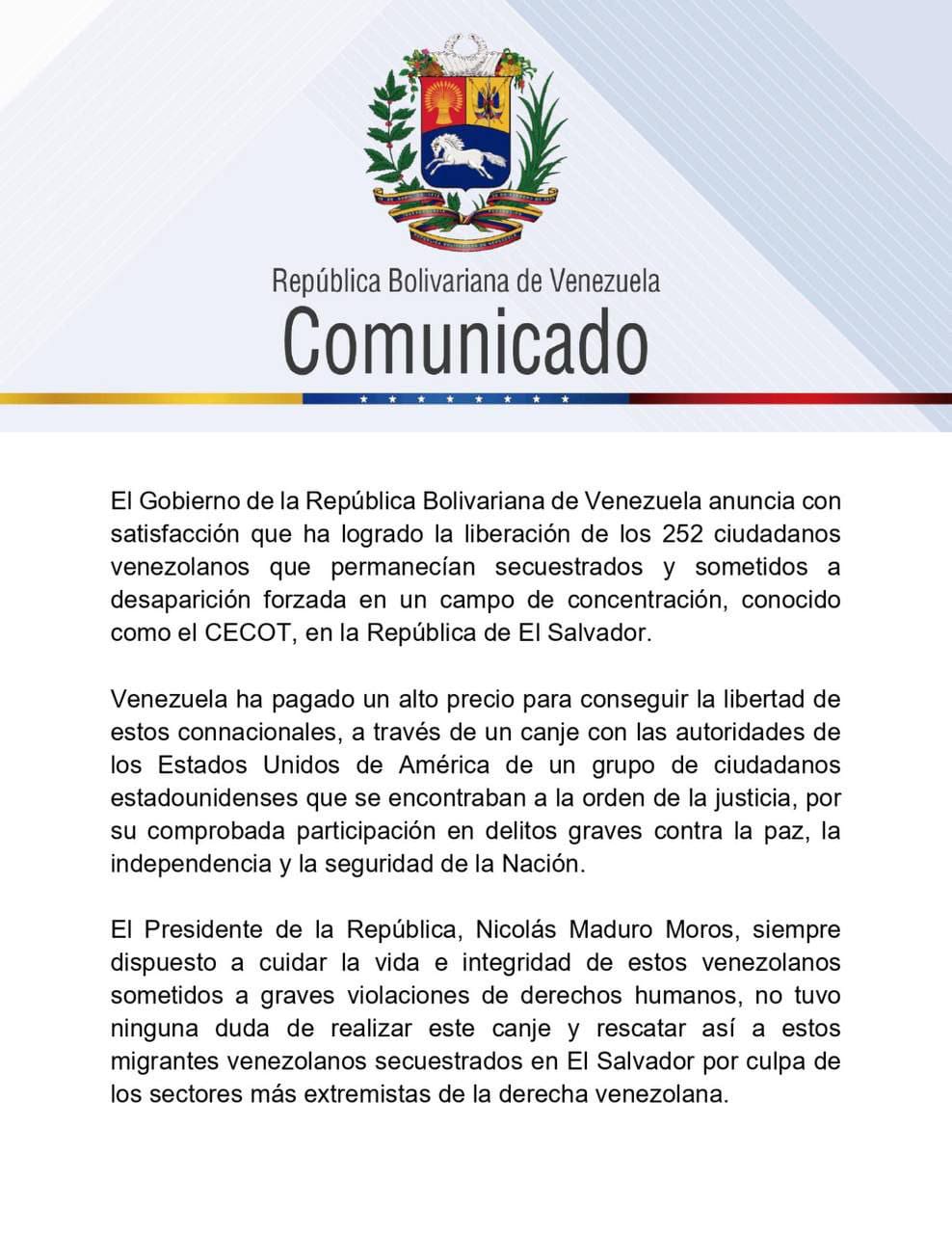 Confirman retorno de 252 migrantes venezolanos detenidos en El Salvador (+Comunicado)
