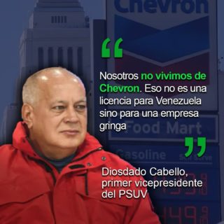 Cabello: «Es estúpido pensar que Chevron no va a pagar por llevarse el petróleo venezolano»