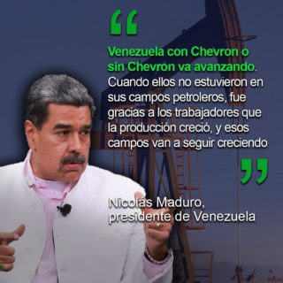 Maduro: crecimiento de 14,99% del sector hidrocarburos muestra que la economía no depende de Chevron