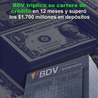 BDV triplicó su cartera de crédito en 12 meses y superó los US$1.700 millones en depósitos