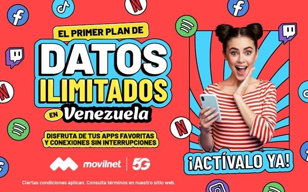 Un millón de conexiones: Movilnet lanza primer Plan de Datos Ilimitados del país