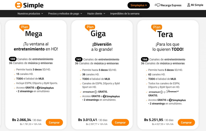 #Atentos: Conozca las tarifas de septiembre de Simpletv y Simplefibra (+detalles)