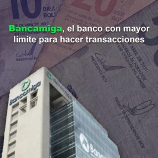El banco con mayor límite para hacer transacciones es Bancamiga