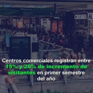 #Dato: Visitas a los centros comerciales aumentaron entre un 15% y un 20% en el primer semestre del año