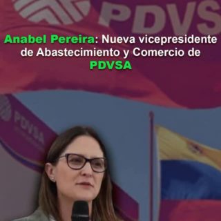Anabel Pereira es designada como vicepresidente de Abastecimiento y Comercio de PDVSA