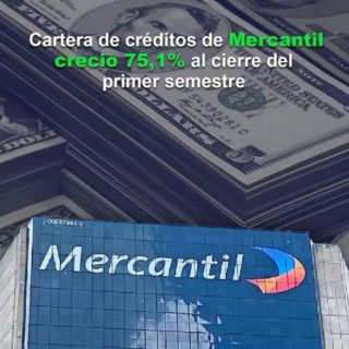 Al cierre del primer semestre la cartera de créditos de Mercantil creció 75,1%