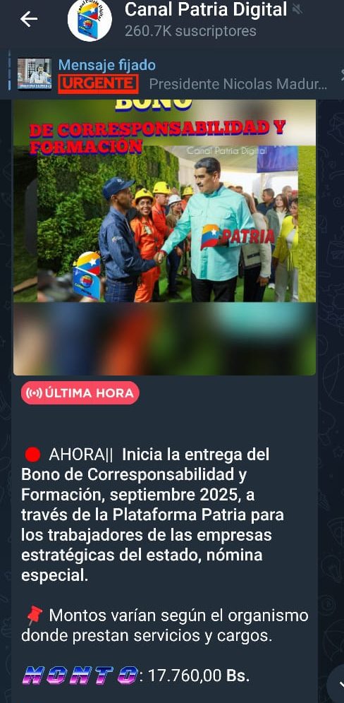 #Dato: pagan Bono Corresponsabilidad y Formación a trabajadores de empresas estratégicas nómina especial