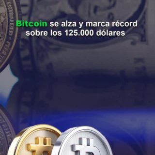 #Atentos: Bitcoin se alza y marca récord sobre los 125.000 dólares