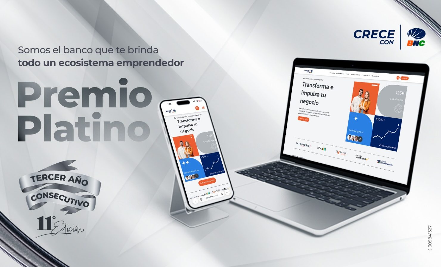 BNC recibe Premio País Platino por su innovador ecosistema para emprendedores