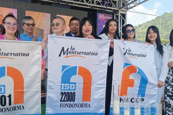 La Montserratina es la primera empresa de alimentos con triple certificación de Fondonorma