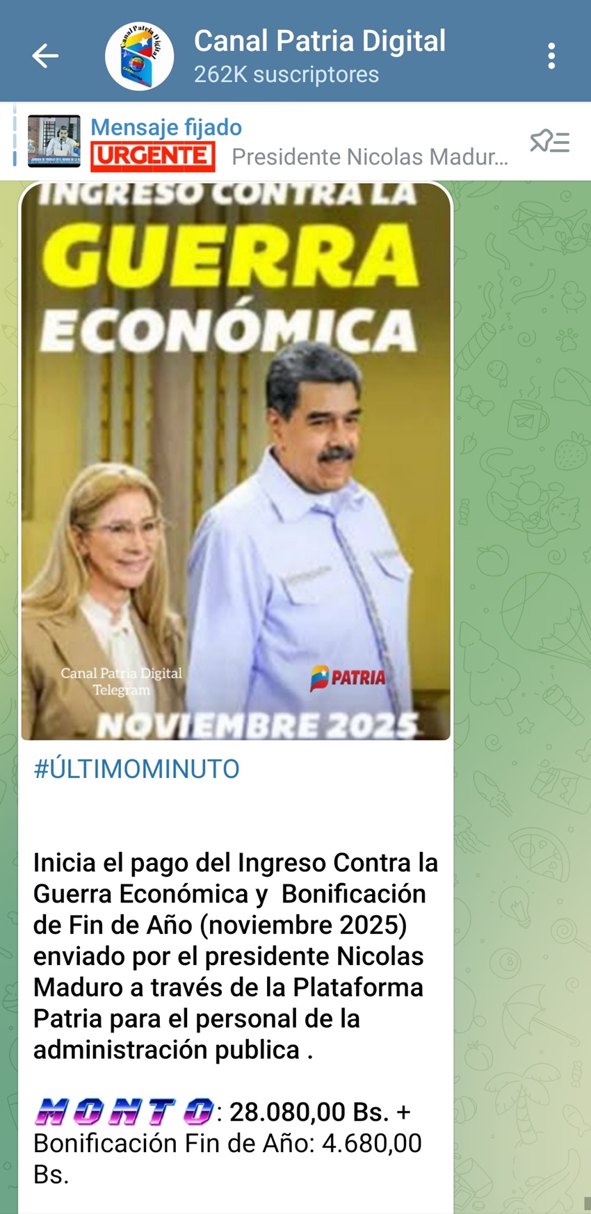 Aumentó en bolívares: Pagan bono «Contra la Guerra Económica» de noviembre a trabajadores públicos (+monto)