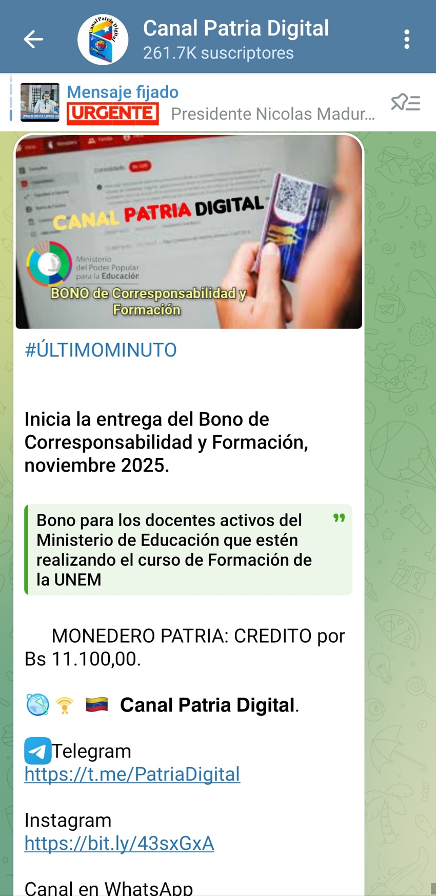 Pagan bono de «Corresponsabilidad y Formación» de noviembre a docentes activos: Aumentó 24% en bolívares