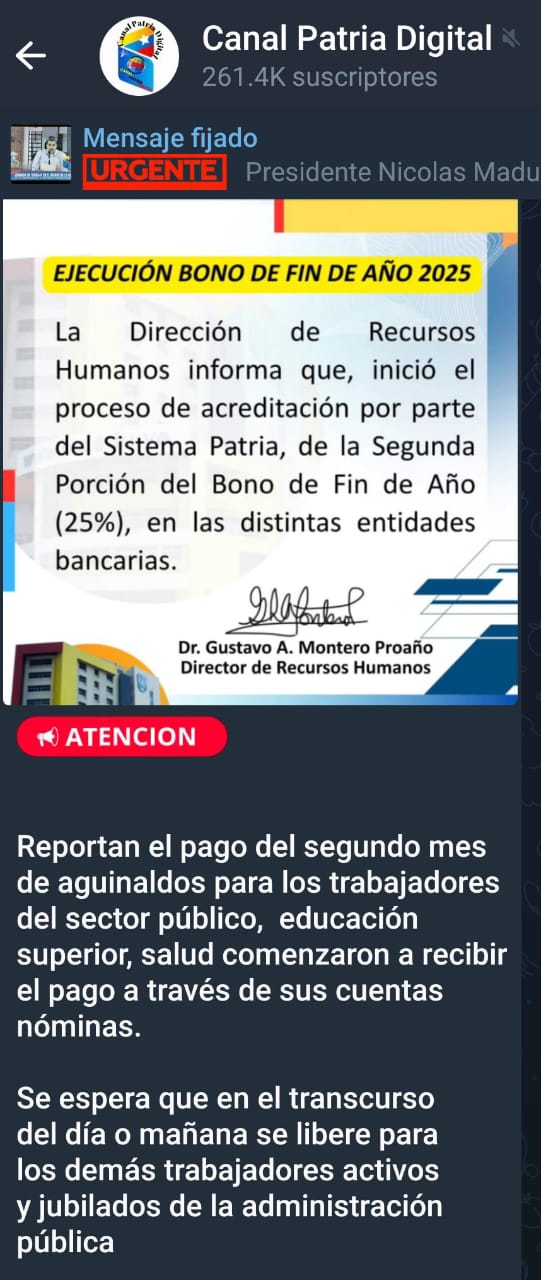 Inician pago de segundo mes de aguinaldos para trabajadores públicos, educación superior y salud