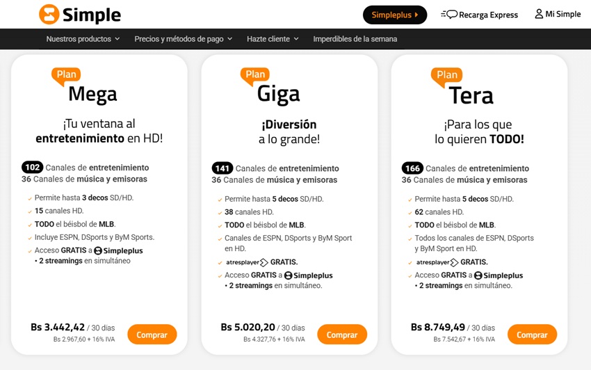 #Dato: Conozca los precios del mes de diciembre de Simpletv y Simplefibra