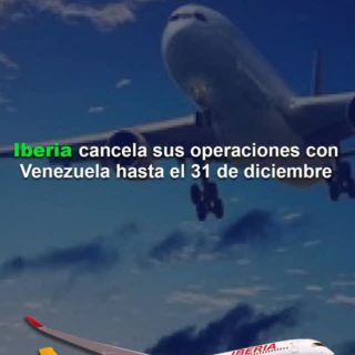 Iberia cancela sus operaciones con Venezuela hasta el 31 de diciembre