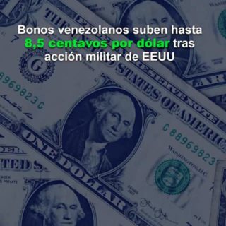 Reuters: Bonos venezolanos suben hasta 8,5 centavos por dólar este lunes