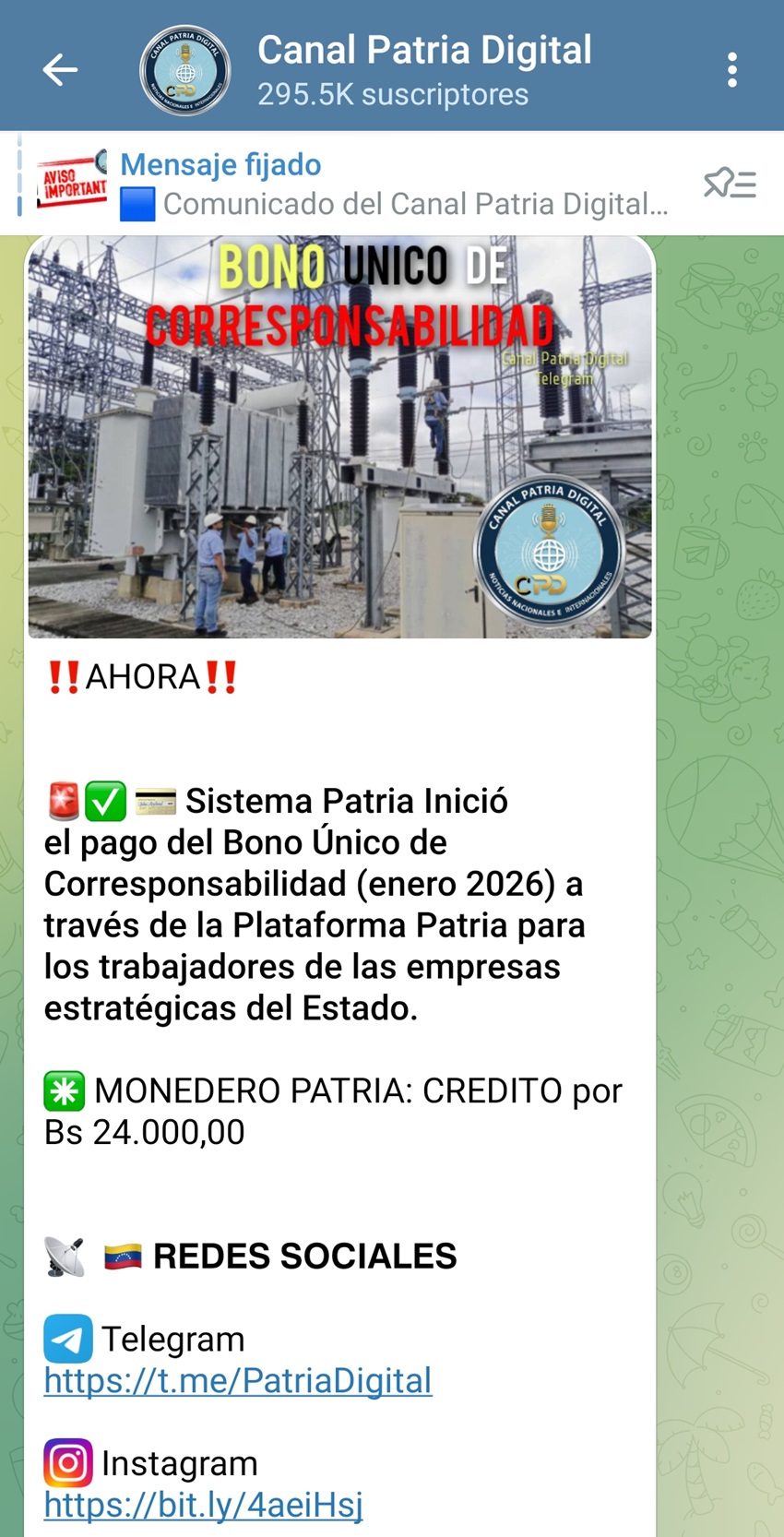 #Atentos: Pagan bono &laquo;&Uacute;nico de Corresponsabilidad&raquo; de enero a trabajadores de empresas estrat&eacute;gicas (+monto)