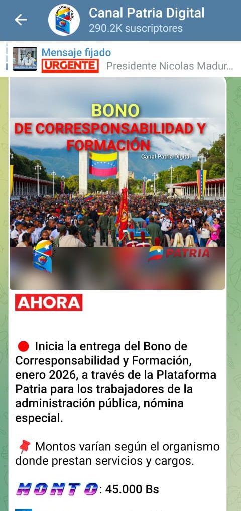Pagan Bono de Corresponsabilidad y Formación de enero a trabajadores de la administración pública