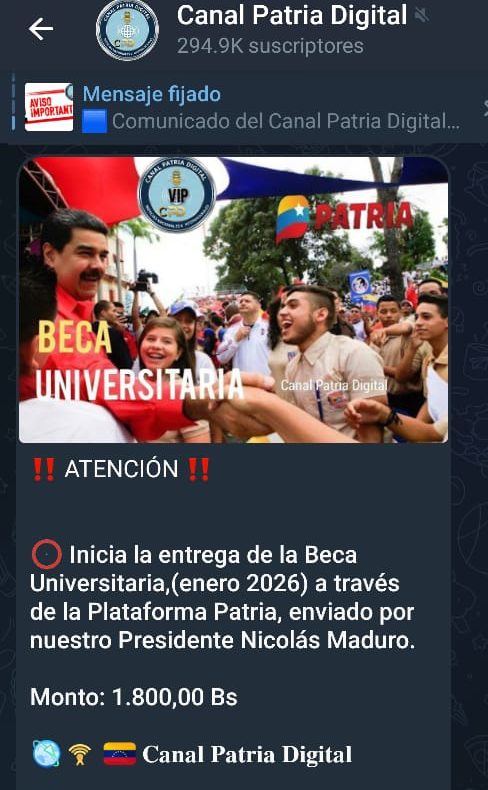 #Atentos: Inician pago de bonos Beca Ense&ntilde;anza Media y Beca Universitaria de enero