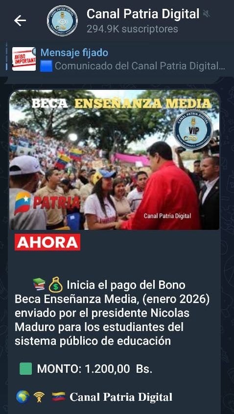 #Atentos: Inician pago de bonos Beca Ense&ntilde;anza Media y Beca Universitaria de enero