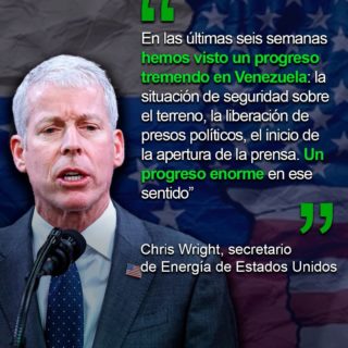 Secretario de Energía de EEUU: «Hemos visto un progreso tremendo en Venezuela»