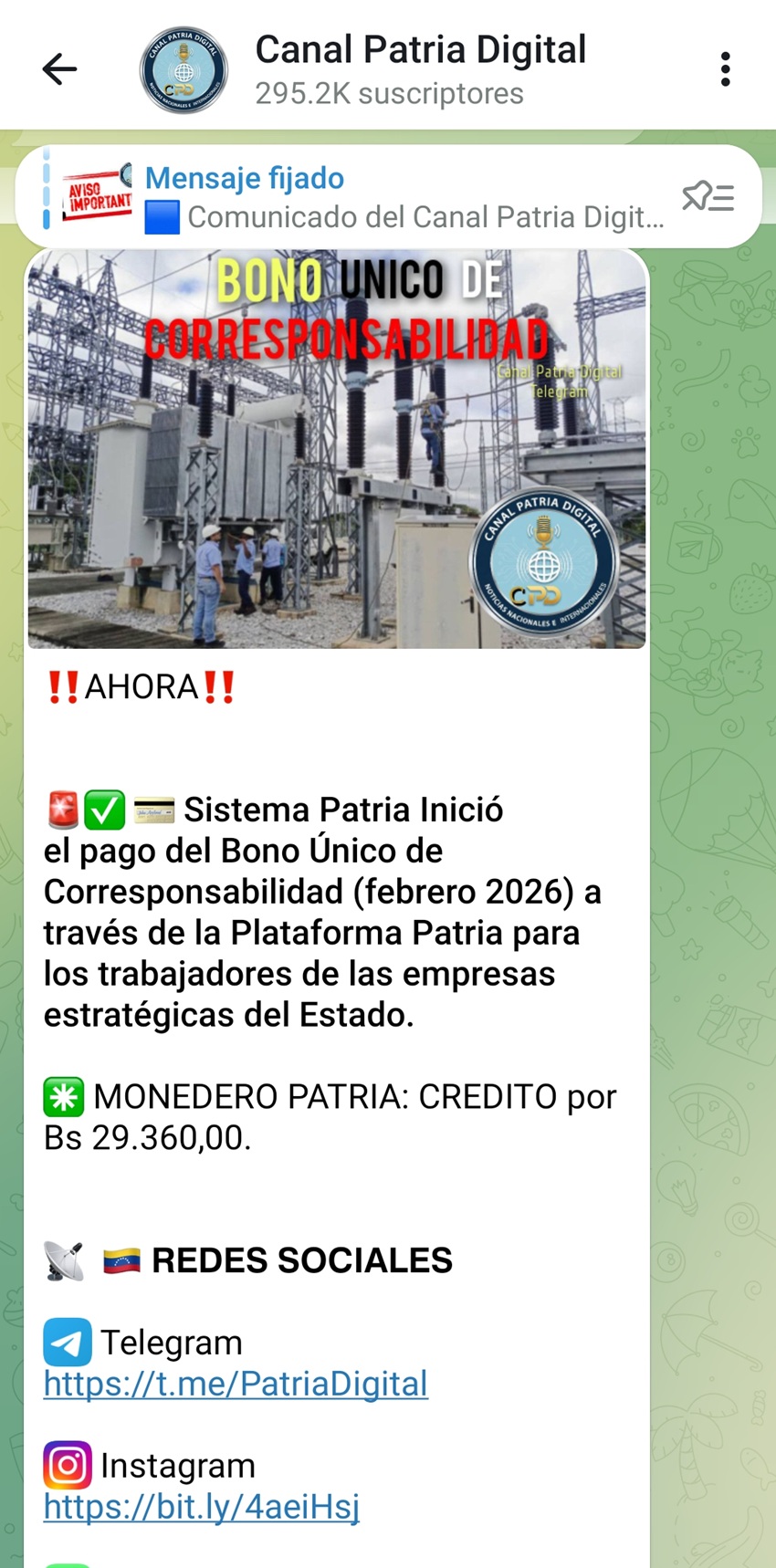 A trabajadores de empresas estratégicas: Pagan «Bono Único de Corresponsabilidad» de febrero por Bs. 29.360