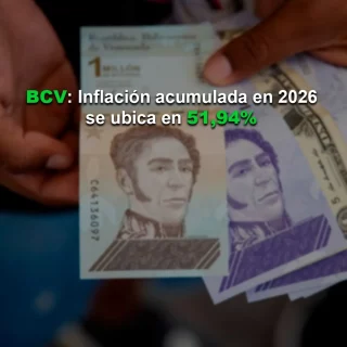 BCV se puso al día: Inflación acumulada en 2026 se ubica en 51,94% y 2025 cerró con alza de 475,28%