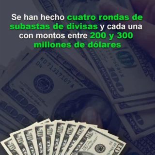 Se han realizado 4 rondas de subastas de divisas y cada una con montos entre US$ 200 y US$ 300 millones